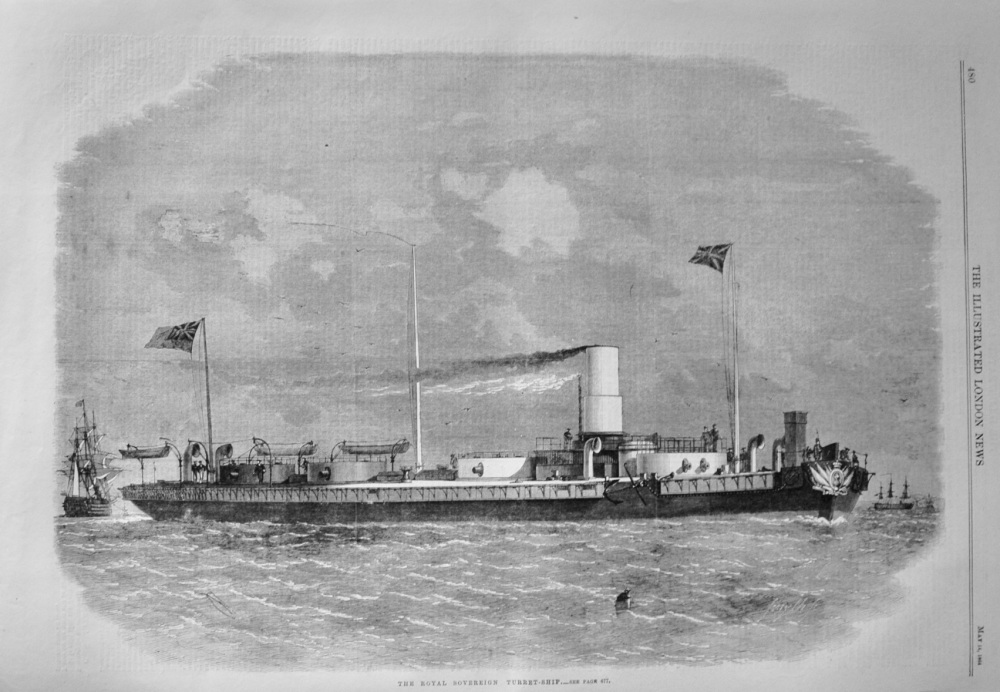 The Royal Sovereign Turret Ship - 1864