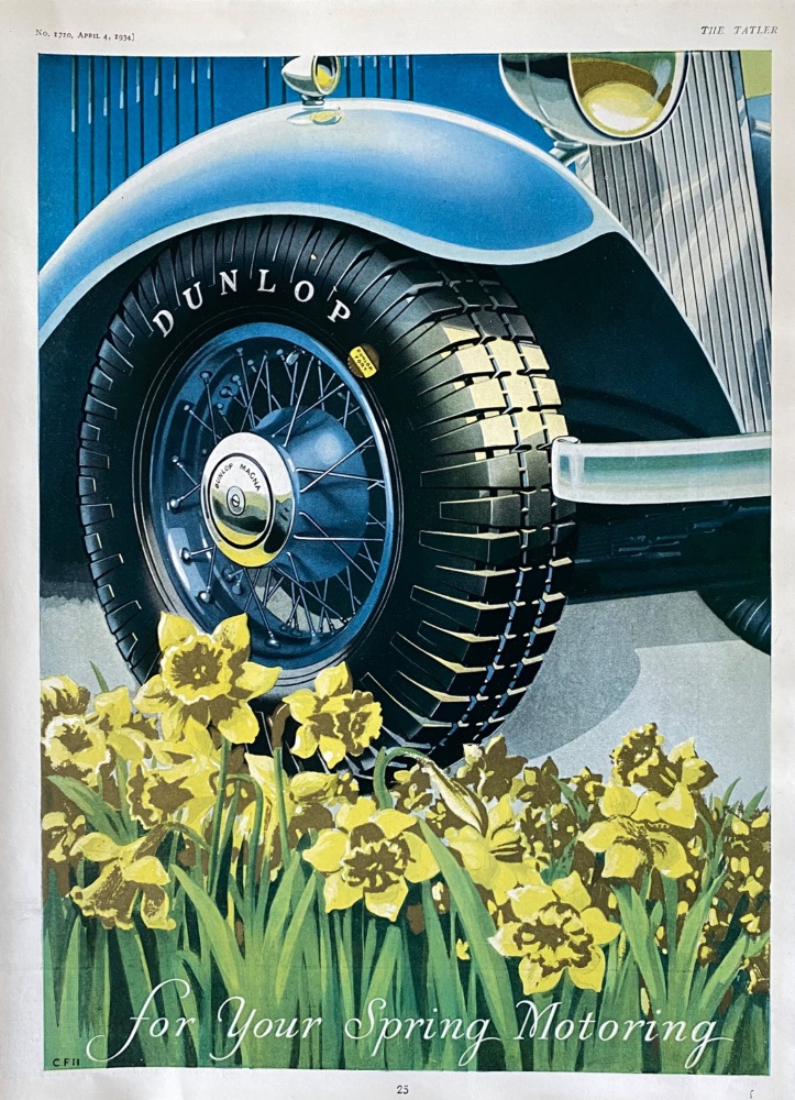 Dunlop Tyres.  1934.