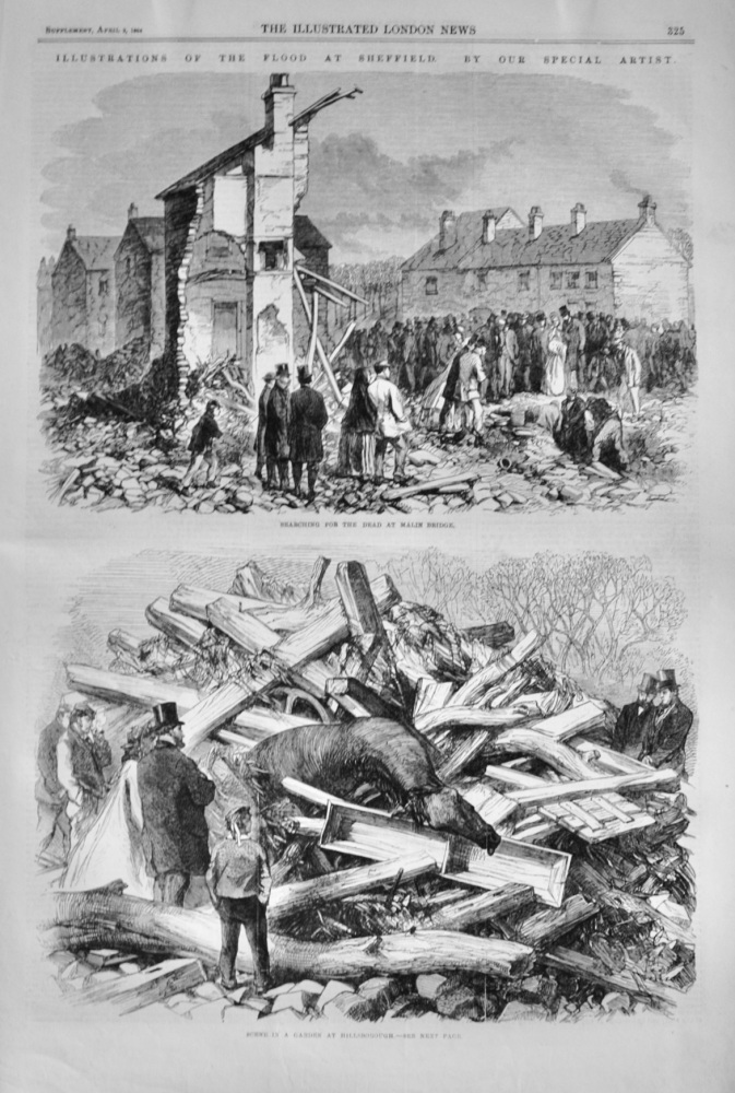 Illustrations of the Flood at Sheffield - 1864