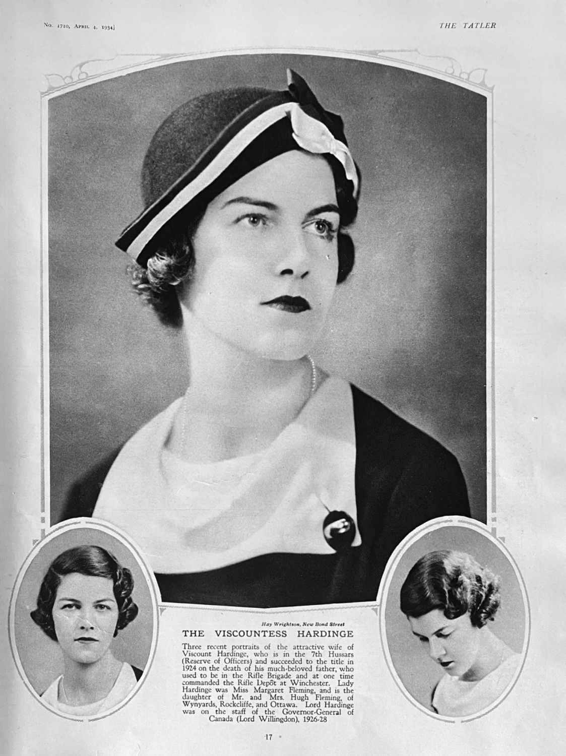 The Viscountess Hardinge.  1934.