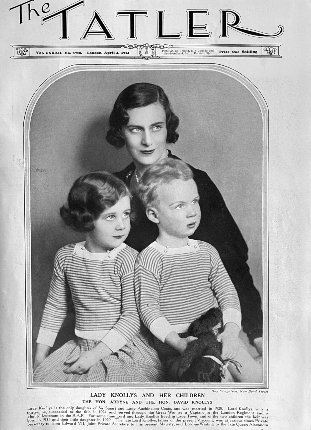 Lady Knollys and Her Children : The Hon. Ardyne and the Hon. David Knollys.