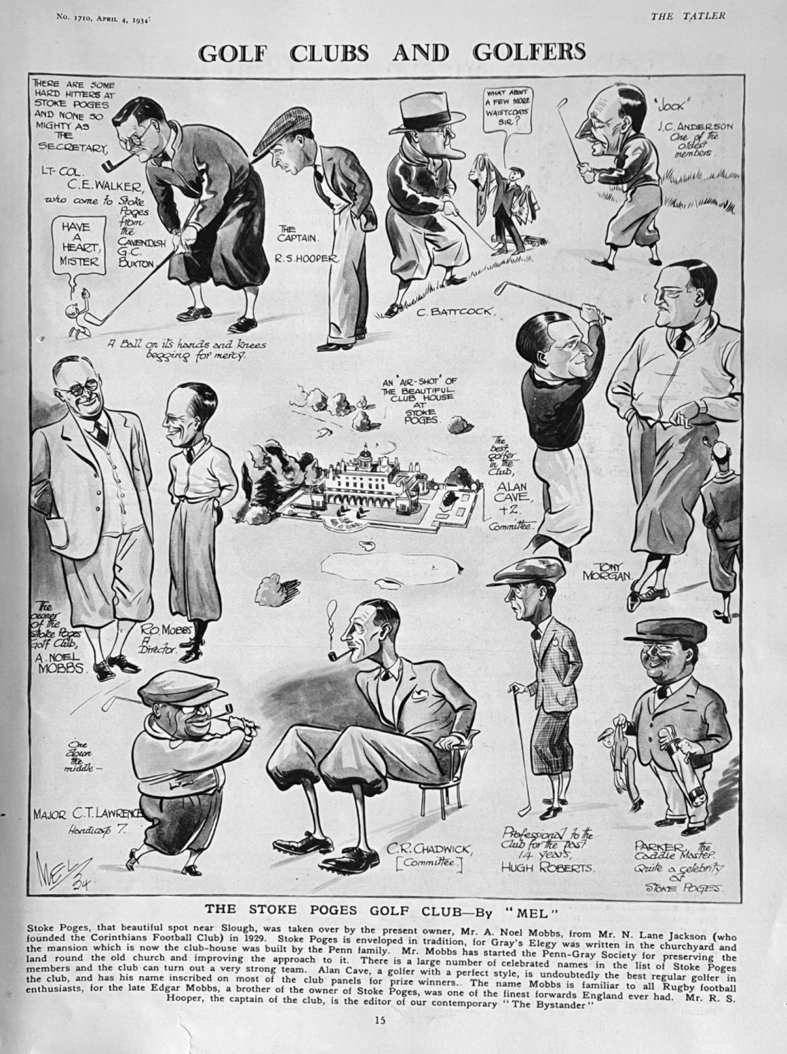 Golf Clubs and Golfers. :  The Stoke Poges Golf Club.  1934.