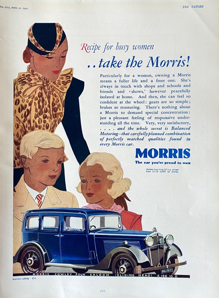 Morris, the Car you're Proud to Own.  1934.