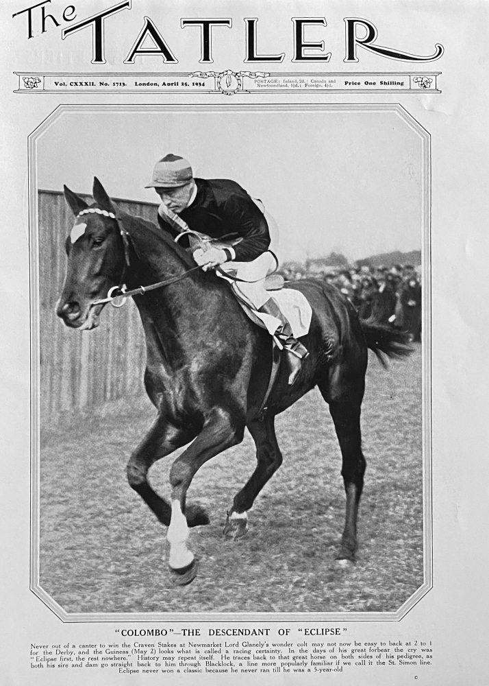 "Colombo"-  The Descendant of "Eclipse".  1934.