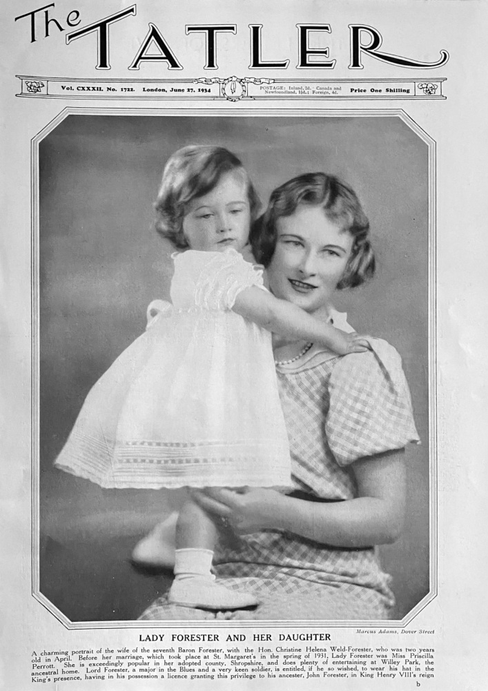 Lady Forester and Her Daughter.  1934.