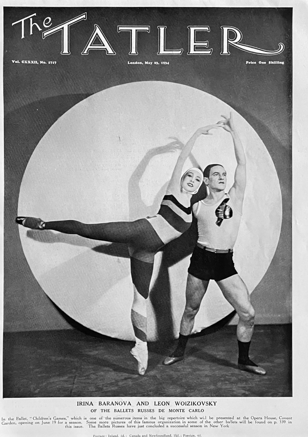Irina Baranova and Leon Woizikovsky of the Ballets Russes de Monte Carlo.  