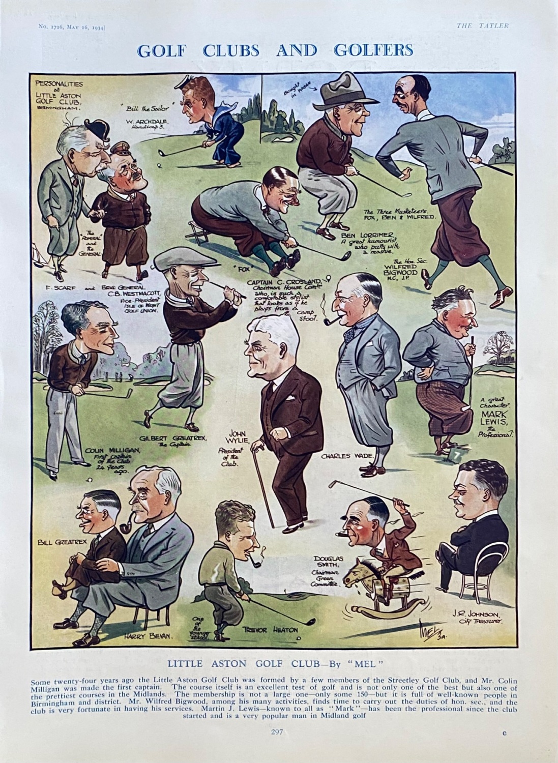 Golf Clubs and Golfers, :  Little Aston Golf Club. 1934.