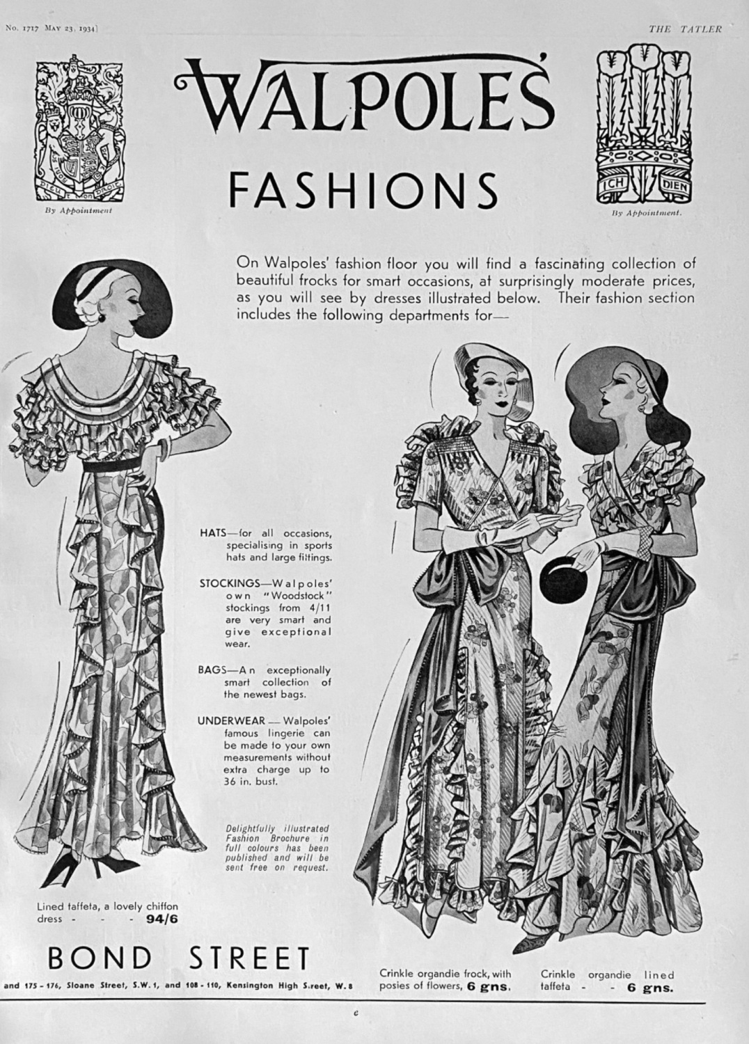 Walpoles  Fashions.  1934.