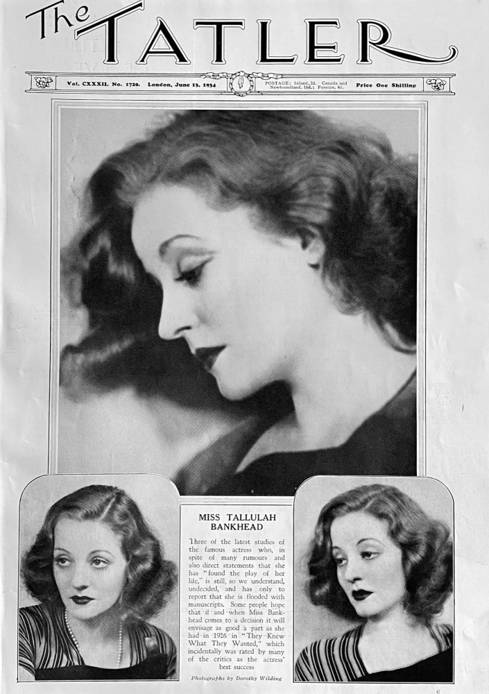Miss Tallulah Bankhead.  1934.