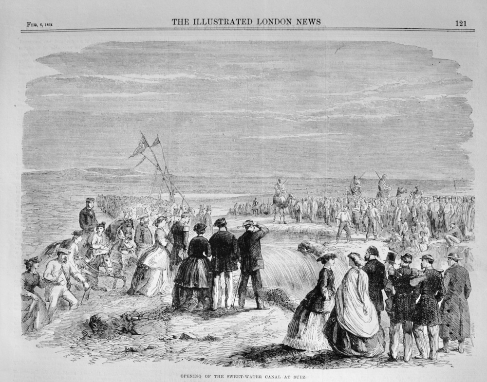 Opening of the Sweet Water Canal at Suez - 1864