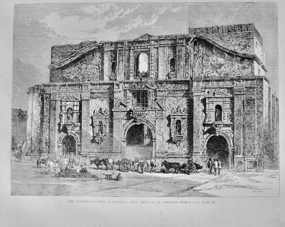 The Terrible Calamity in Santiago, Chile - 1864