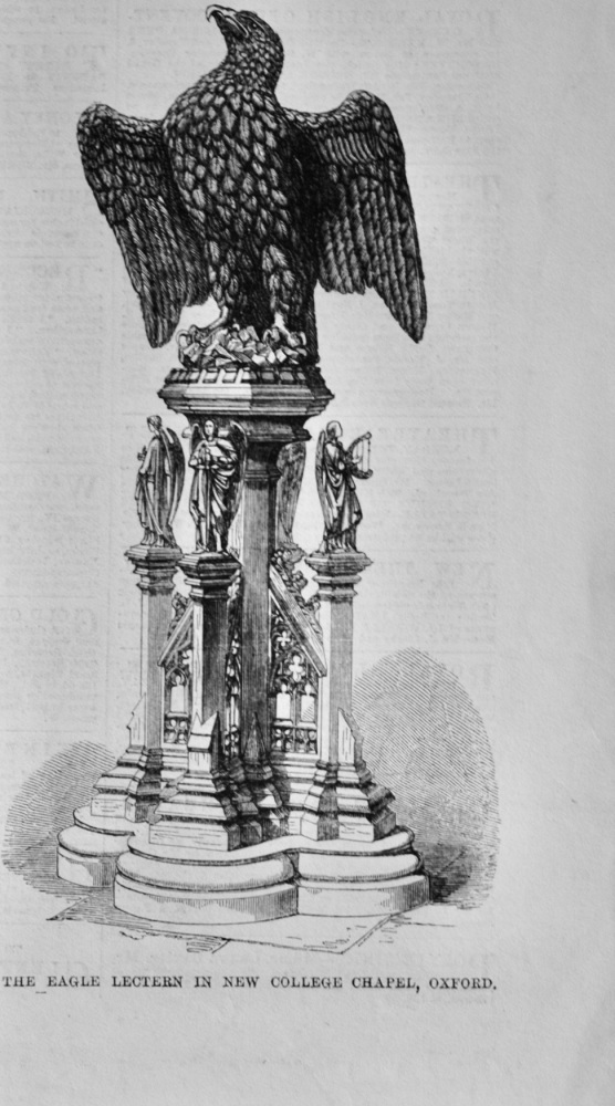 The Eagle Lectern in New College Chapel, Oxford - 1864