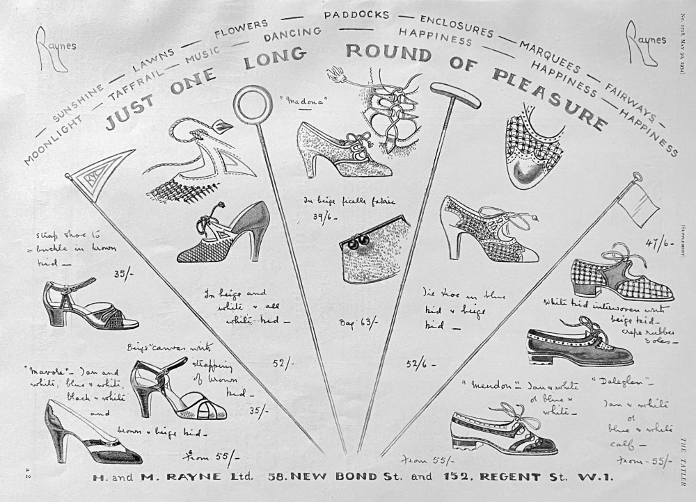 H. M. Rayne Ltd. London (Shoe Manufacturers)  1934.