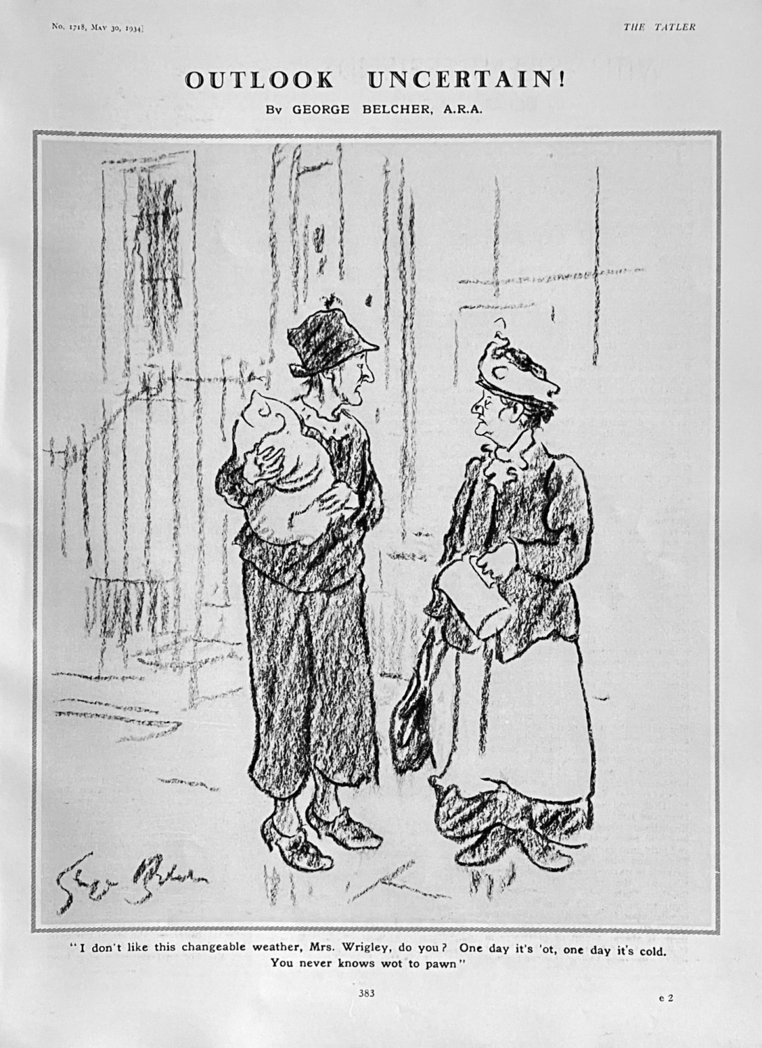 Outlook Uncertain !.  (By George Belcher.)  1934.