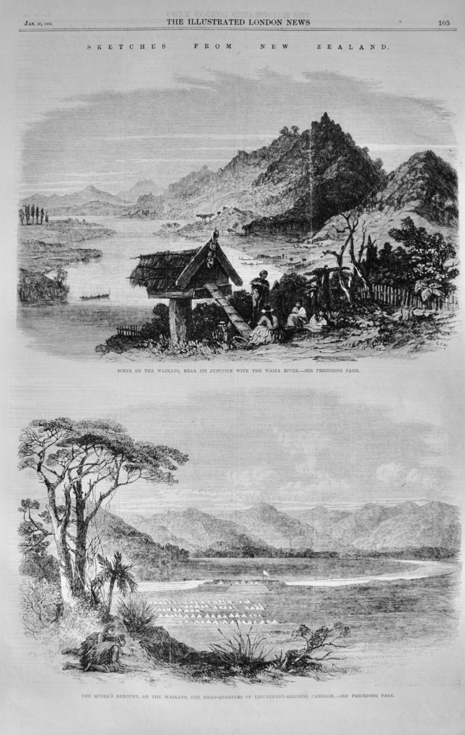 Sketches from New Zealand - 1864