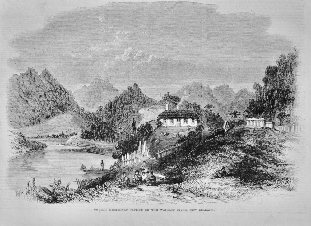 Church Missionary Station, Waikato River - 1864