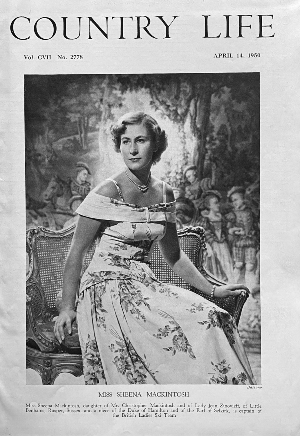 Miss Sheena Mackintosh.  1950.