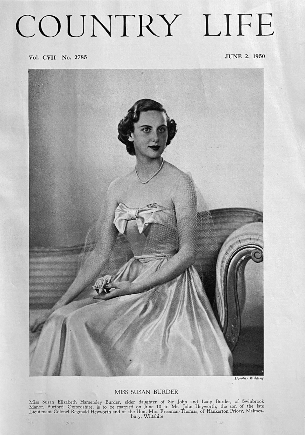 Miss Susan Burder.  1950.