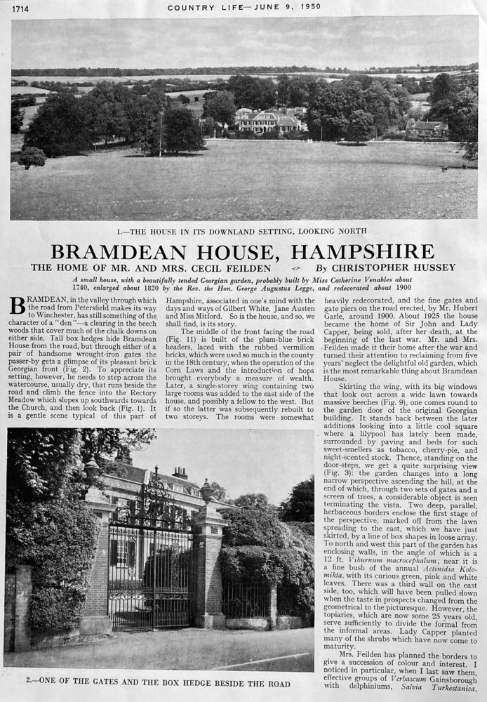 Bramdean House, Hampshire.  1950.