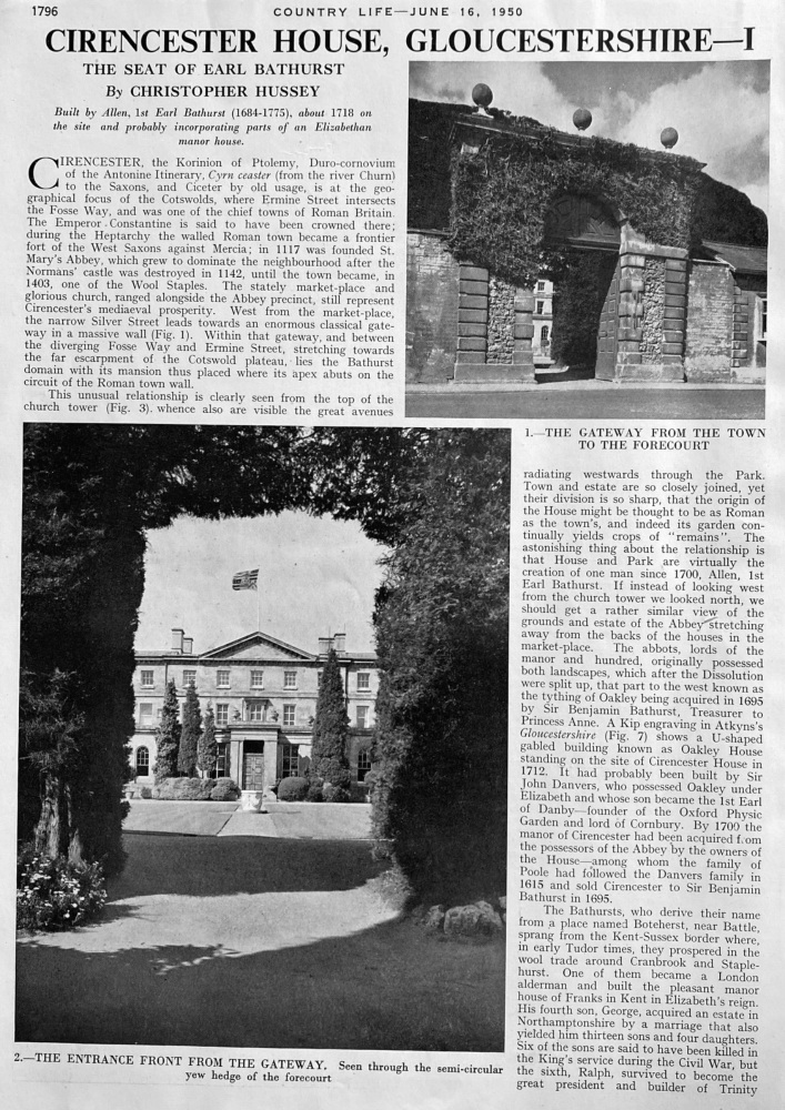 Cirencester  House, Gloucestershire- I.  1850.