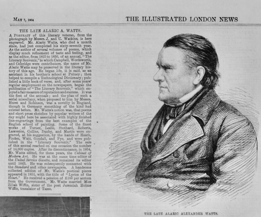 The late Arlaric A Watts - 1864