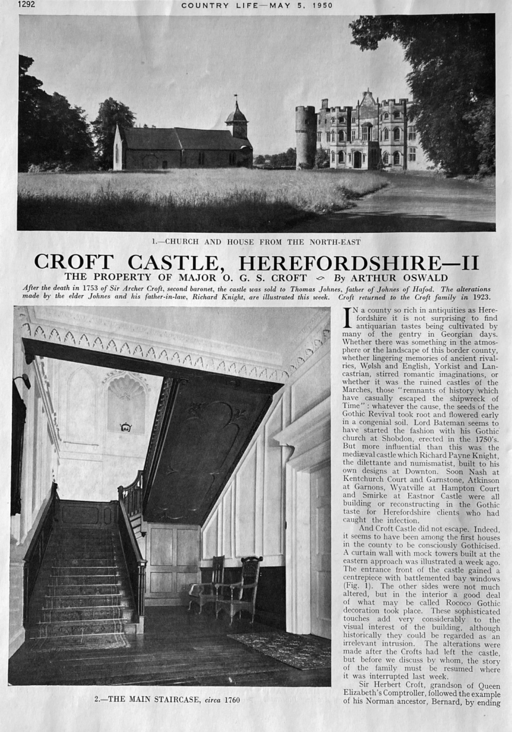 Croft Castle, Herefordshire- II.  1950.