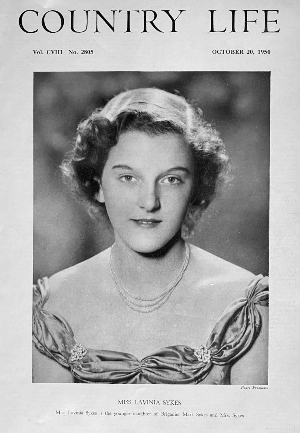Miss Lavinia Sykrs.  1950