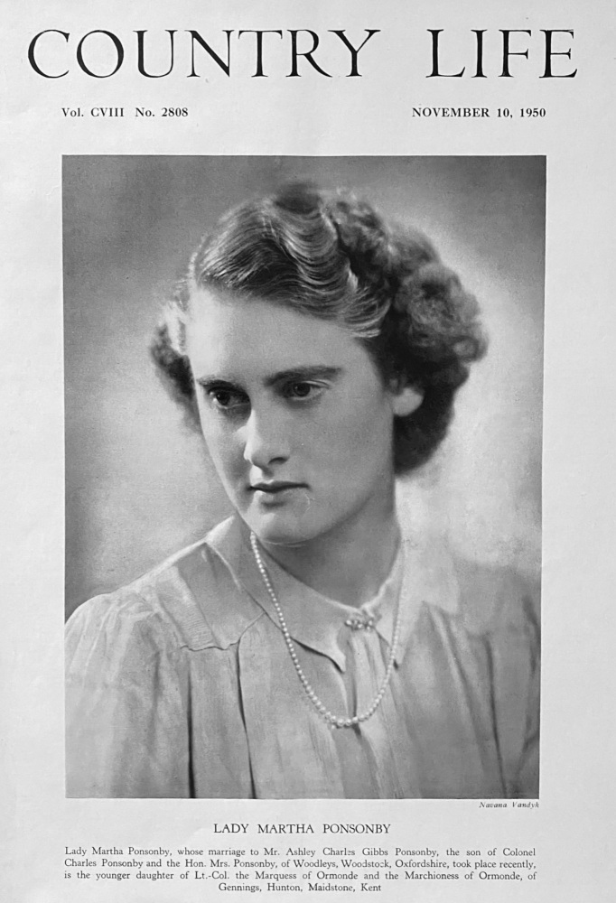Lady Martha Ponsonby.  1950.