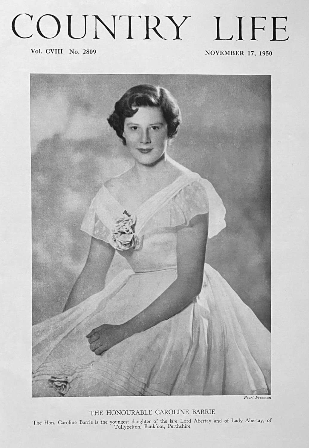 The Honourable Caroline Barrie.  1950.