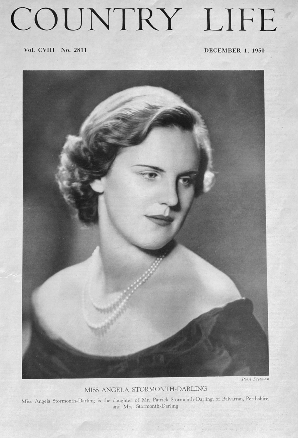 Miss Angela Stormonth-Darling.  1950.