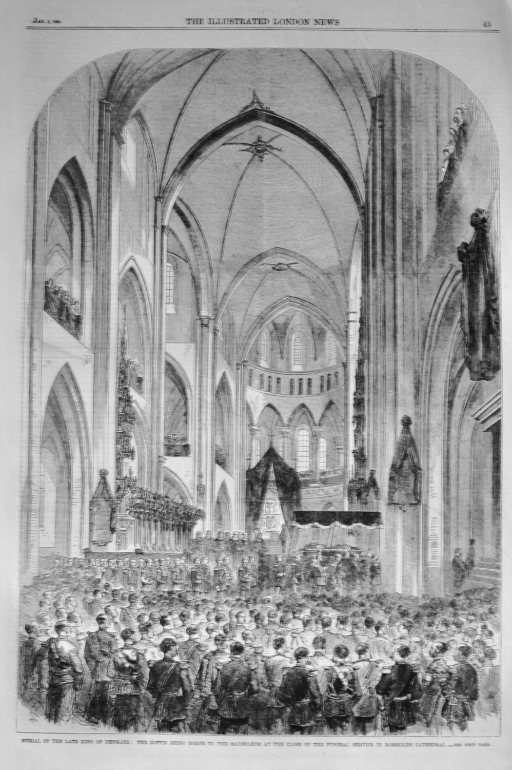 Burial of the Late King of Denmark - 1864