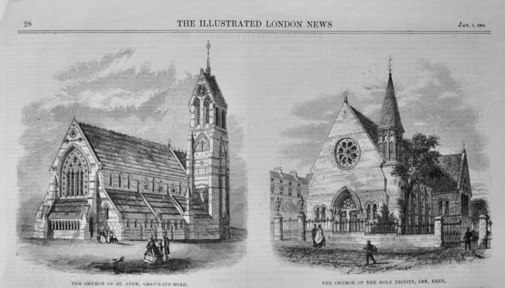 The Church of St Jude, Gray's Inn Road - 1864