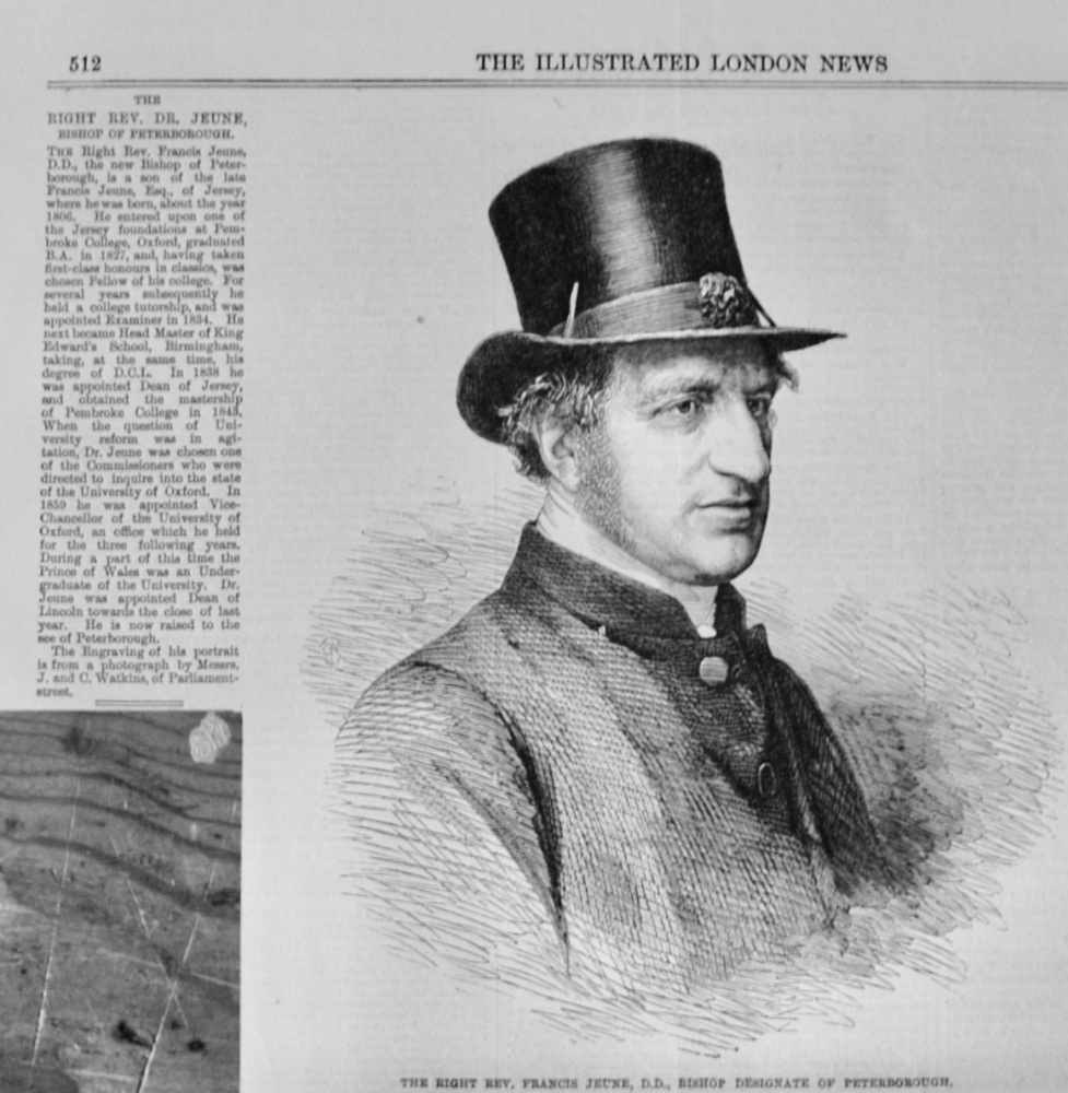 The Right Rev Dr Jeune - 1864