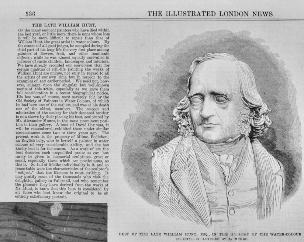 The late William Hunt - 1864