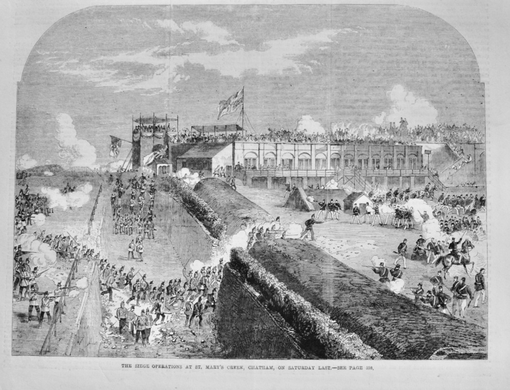 The Siege Operations at St Mary's Creek, Chatham - 1864