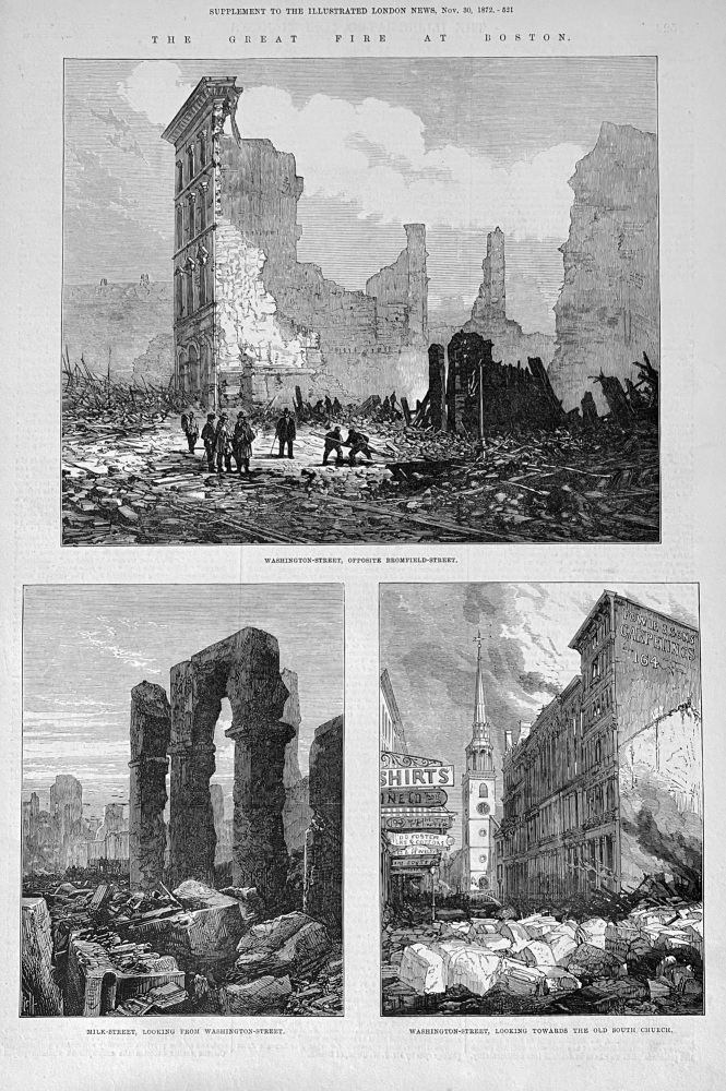 The Great Fire at Boston - 1872