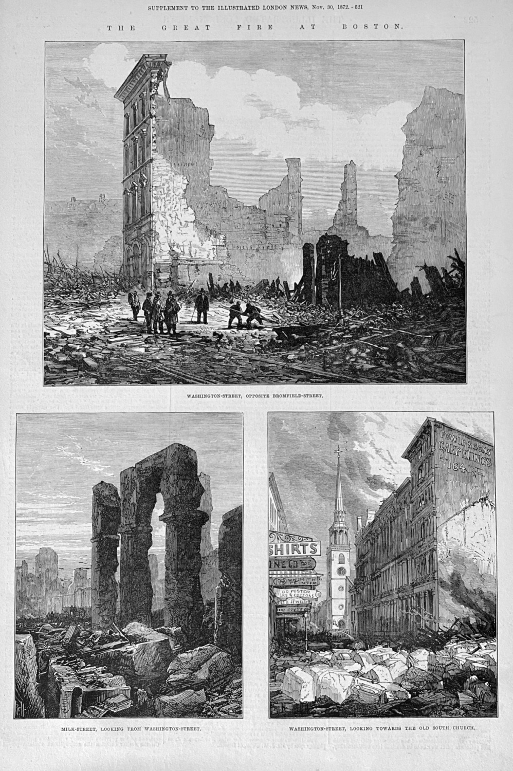 The Great Fire at Boston - 1872