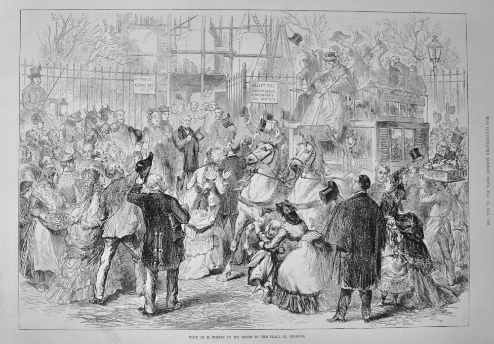 Visit of M Theirs to Place St Georges - 1872