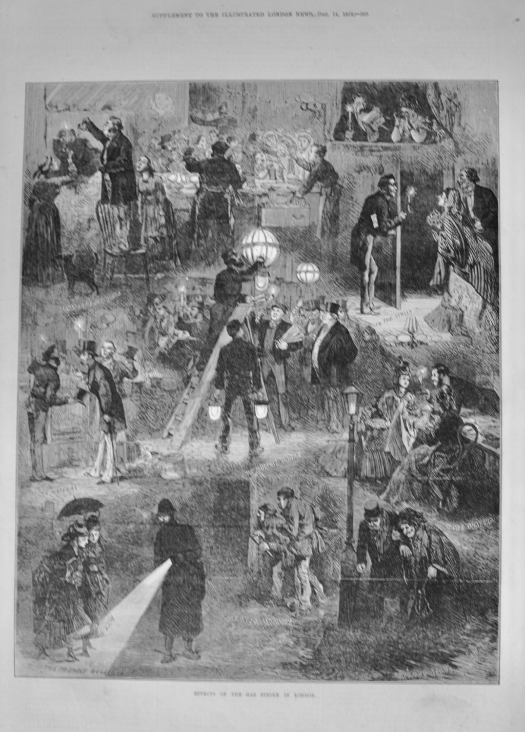 Effects of the Gas Strike in London - 1872
