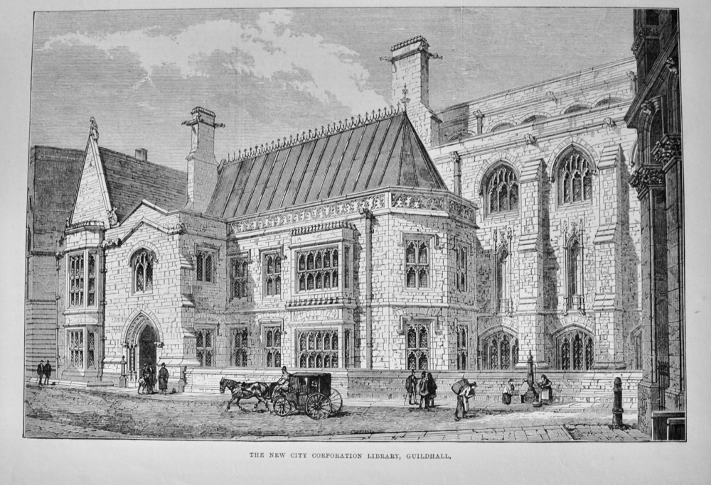 The New City Corporation Library, Guildhall - 1872