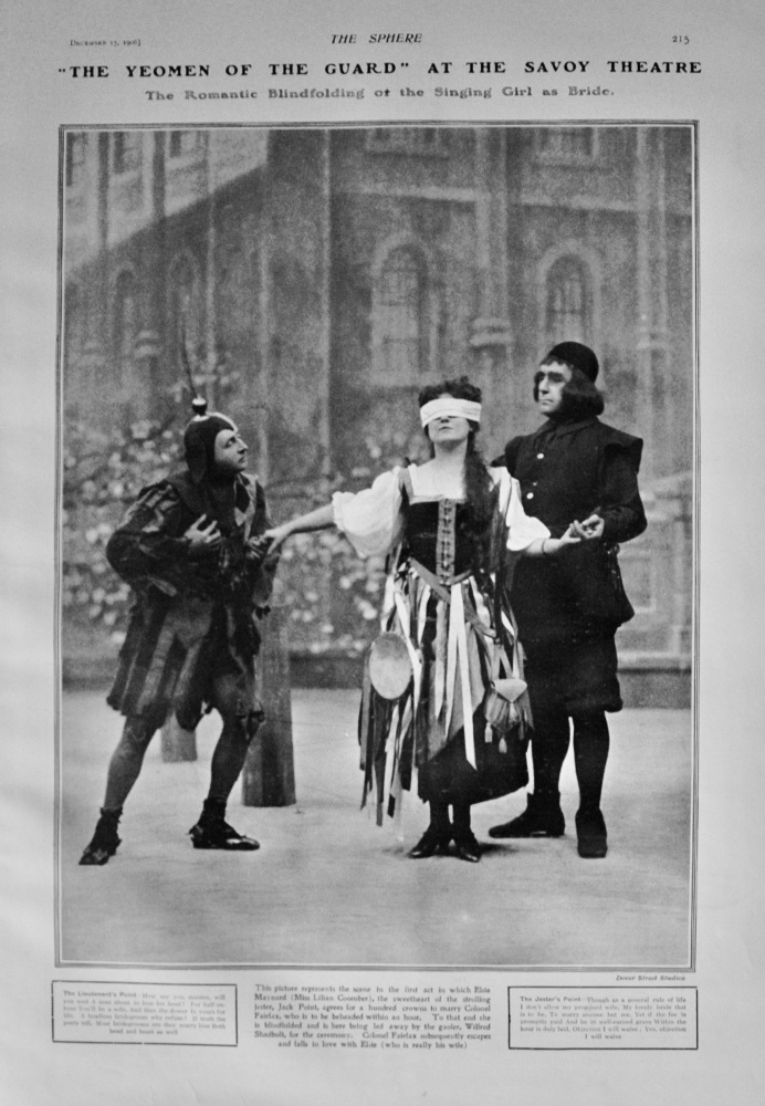 "The Yeomen of the Guard" at the Savoy Theatre - 1906