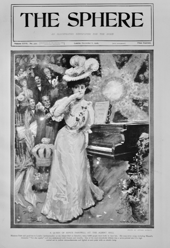 Madame Patti at The Albert Hall - 1906