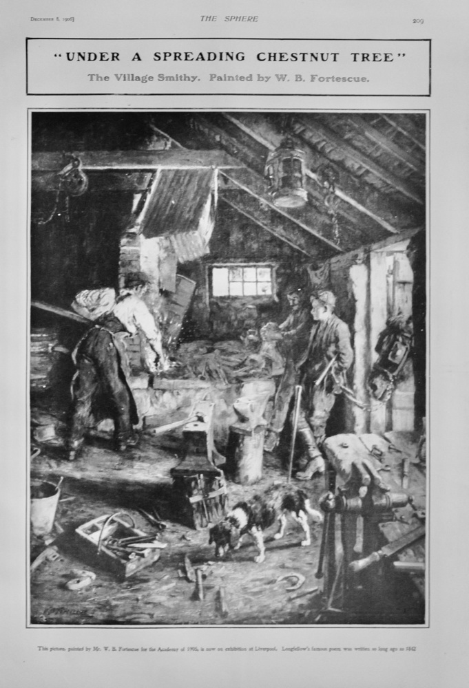 "Under a Spreading Chestnut Tree" The Village Smithy - 1906