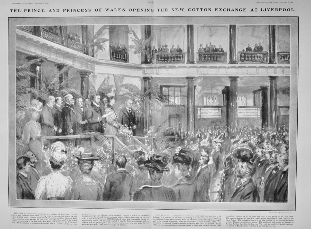 The Inauguration of the New Liverpool Cotton Exchange - 1906