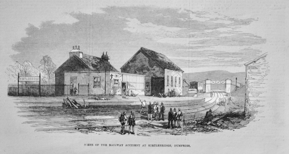 Scene of the Railway Accident at Kirtlebridge - 1872