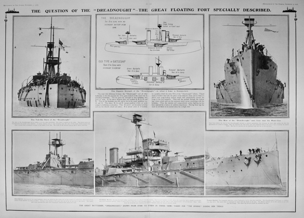 The New Distribution of Britain's Fleets - 1906