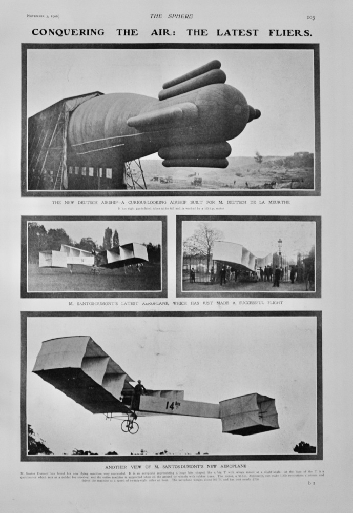 Conquering the Air:  The Latest Fliers - 1906
