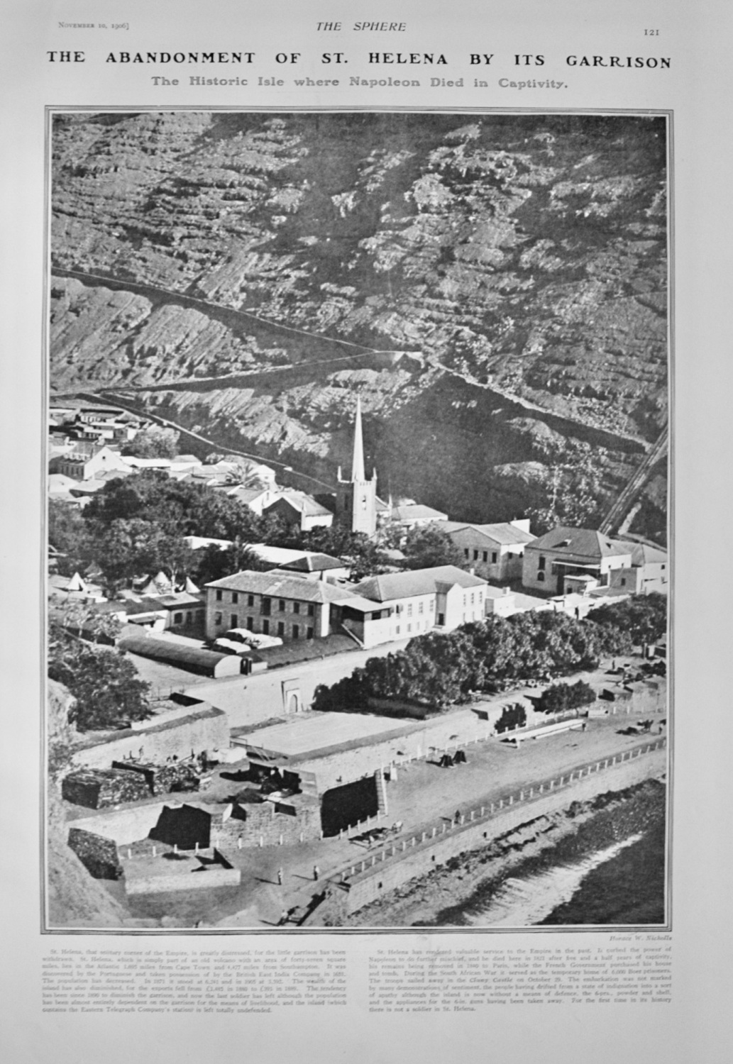 The Abandonment of St Helena by its Garrison - 1906