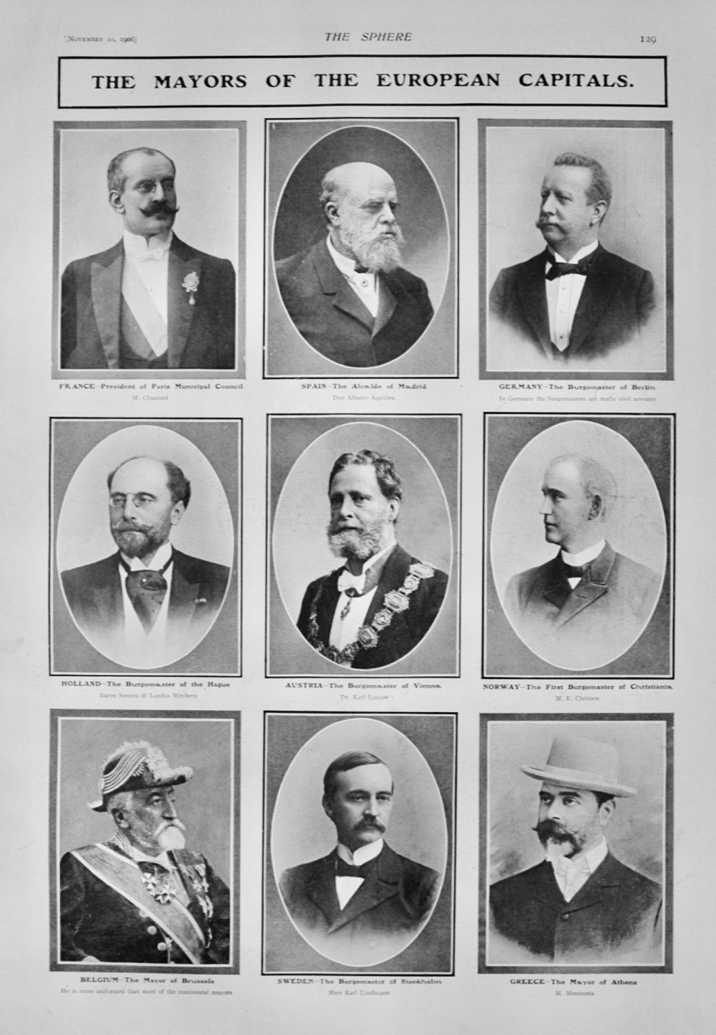 The Mayors of the European Capitals - 1906