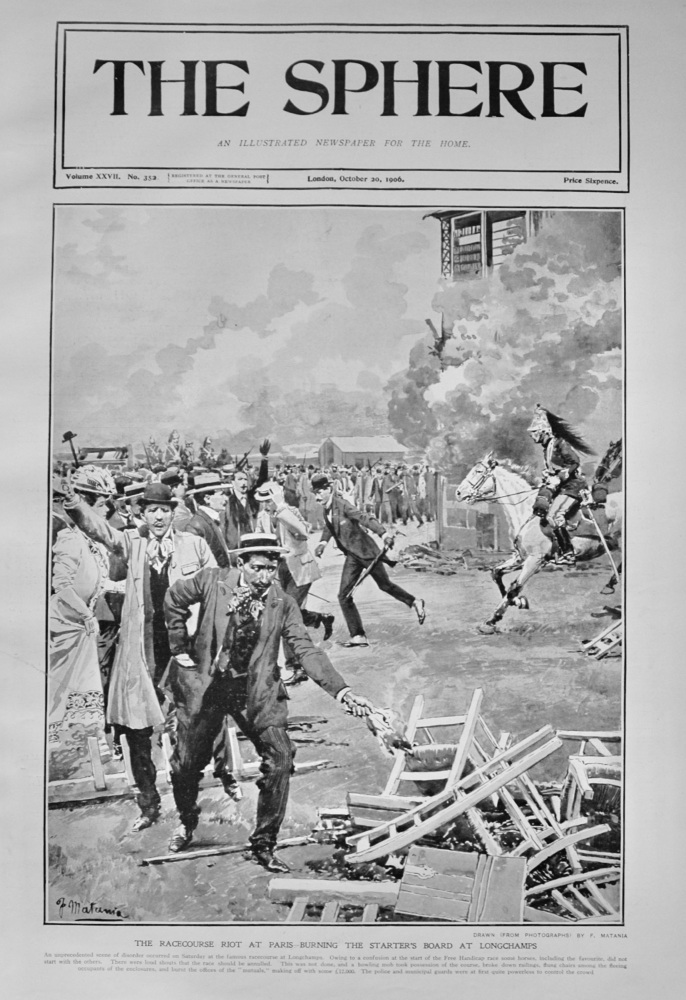 The Racecourse Riot at Paris - 1906